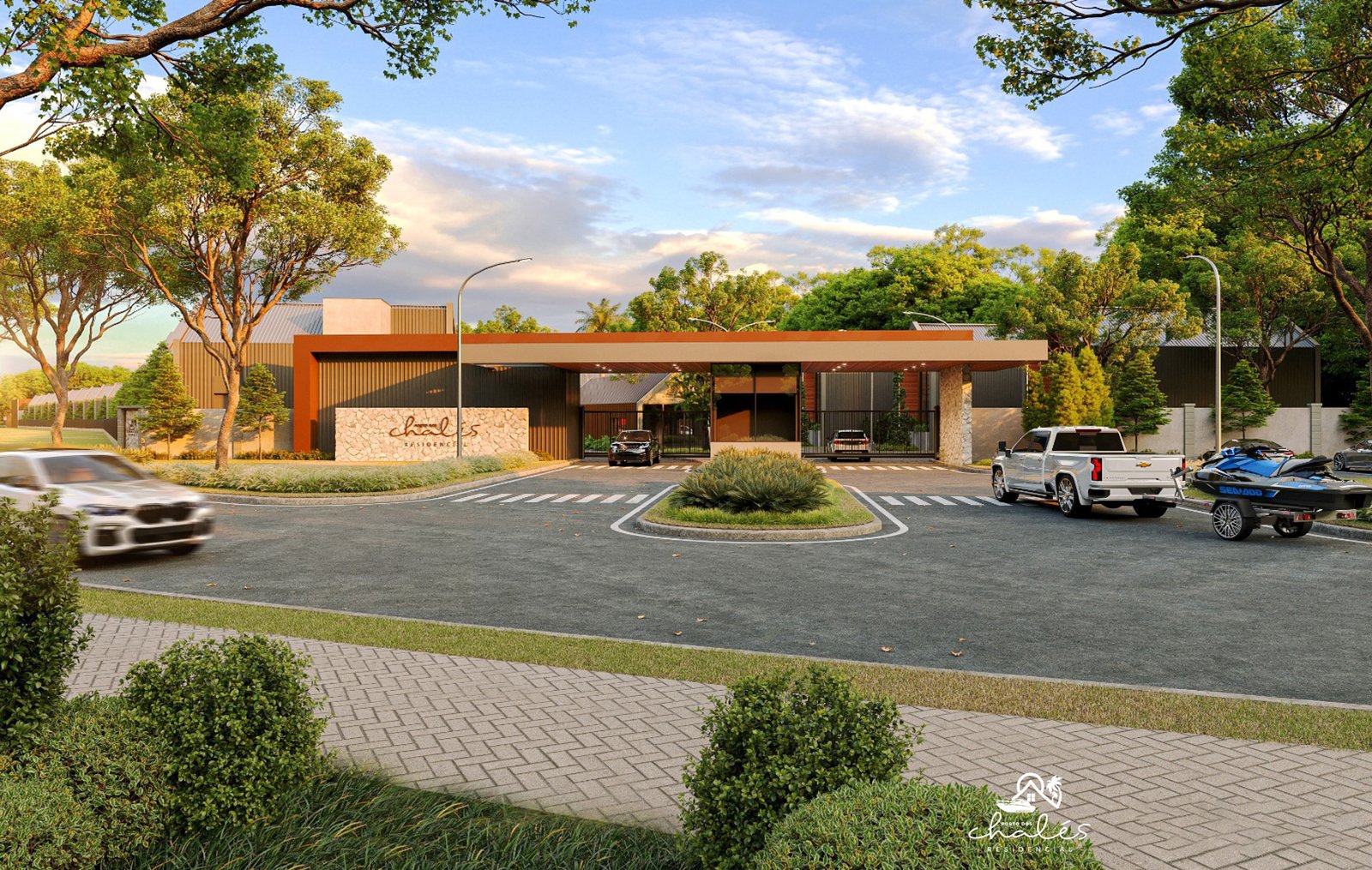 Vista Frontal Condomínio